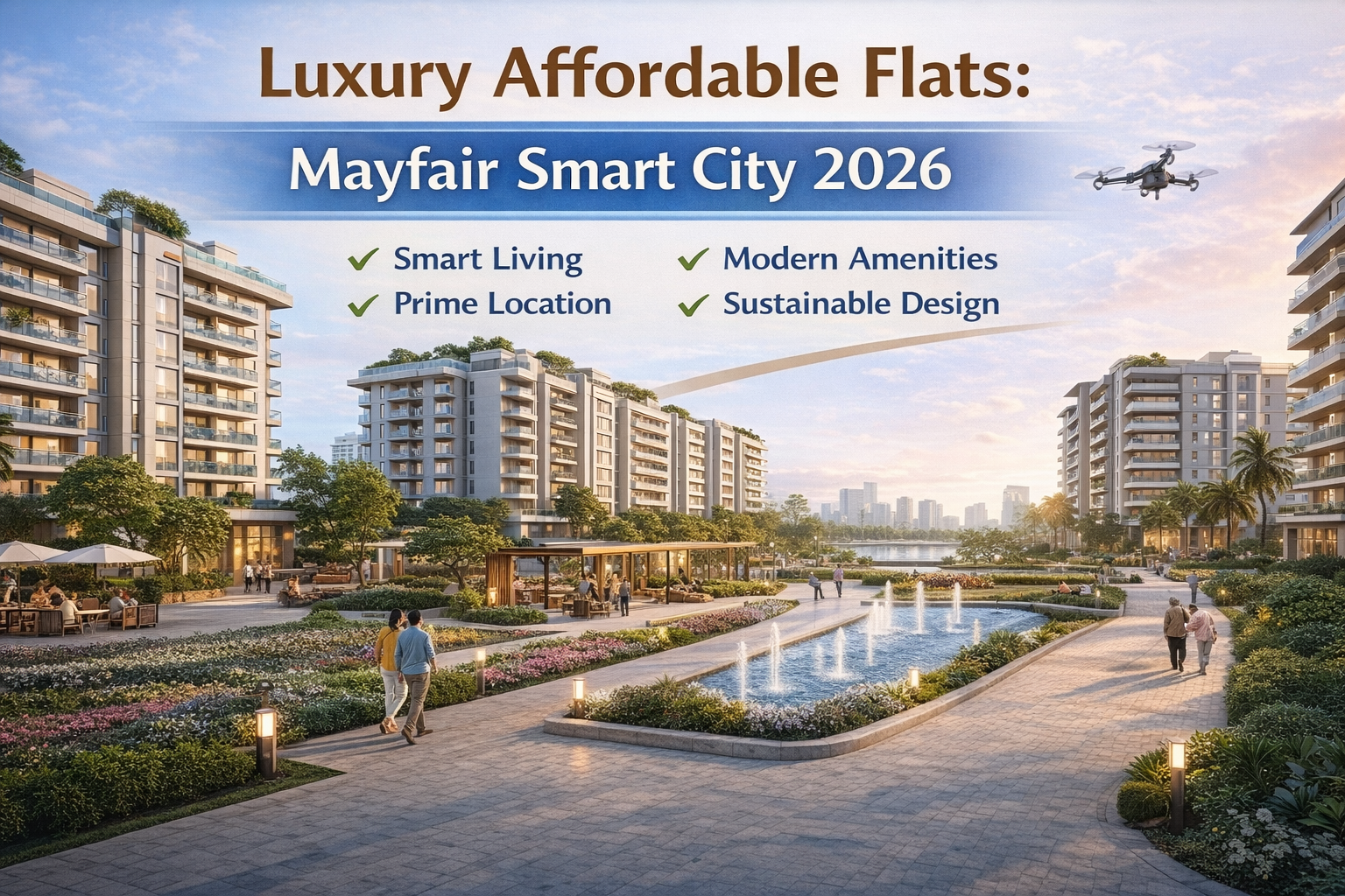 Luxury affordable flats at Mayfair Smart City 2026 with smart living and modern amenities