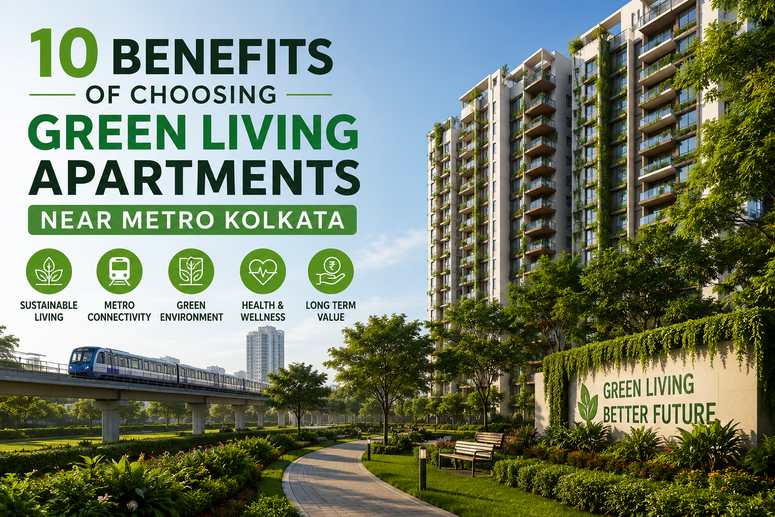 10 Benefits of Choosing Green Living Apartments Near Metro Kolkata 10 Benefits of Choosing Green Living Apartments Near Metro Kolkata